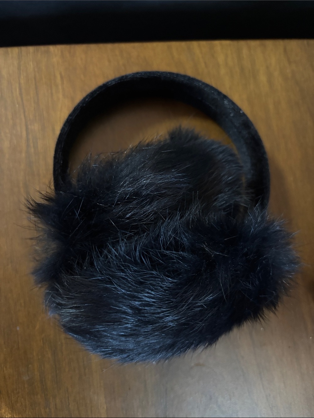 Black Rabbit Fur Earmuffs - Women Accessories